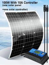 18V 100W Flexible Solar Panels 300W Waterproof Monocrystalline Solar Panel Camping RV Home Charge 12V