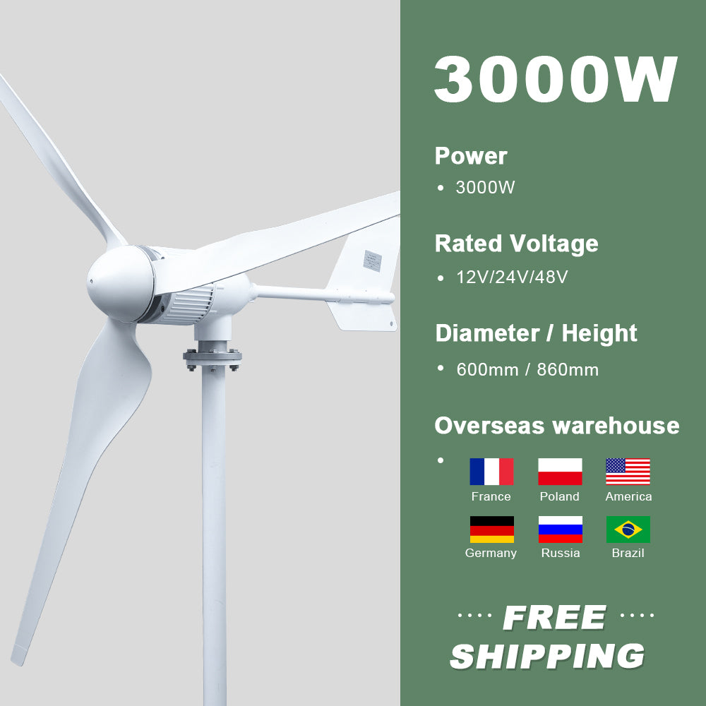 SMARAAD SM6 2000W Renewable Energy wind turbine high quality small wind turbine generator motor 24V 48V Free Shipping Installation Instructions, After-sales Service