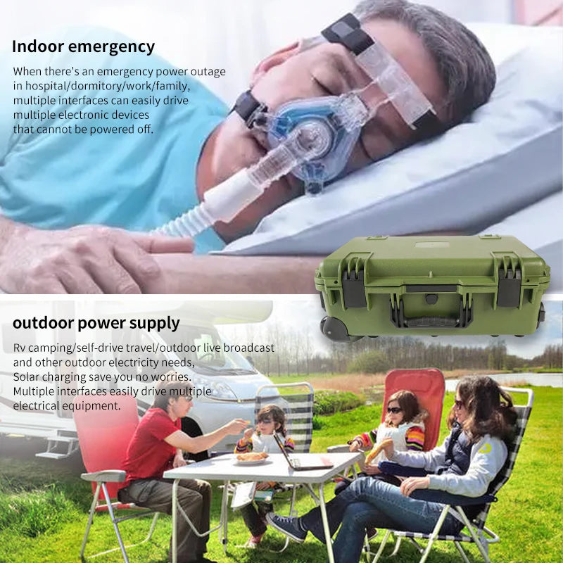 25.6V/100Ah Portable Outdoor Mobile Power Lifepo4 Battery BMS system protection support fast charging multiple output methods