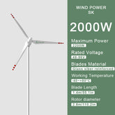 Smaraad SK 2000W Horizontal Wind Turbine generator 24V 48V Renewable New Energy Windmill