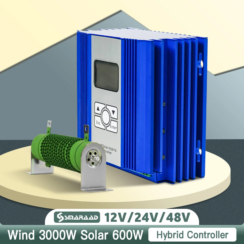 3000W Hybrid Controller Super Boost Charging 48V  Wind Turbines Generators MPPT Solar Charger Controller With Dump Load TTL235