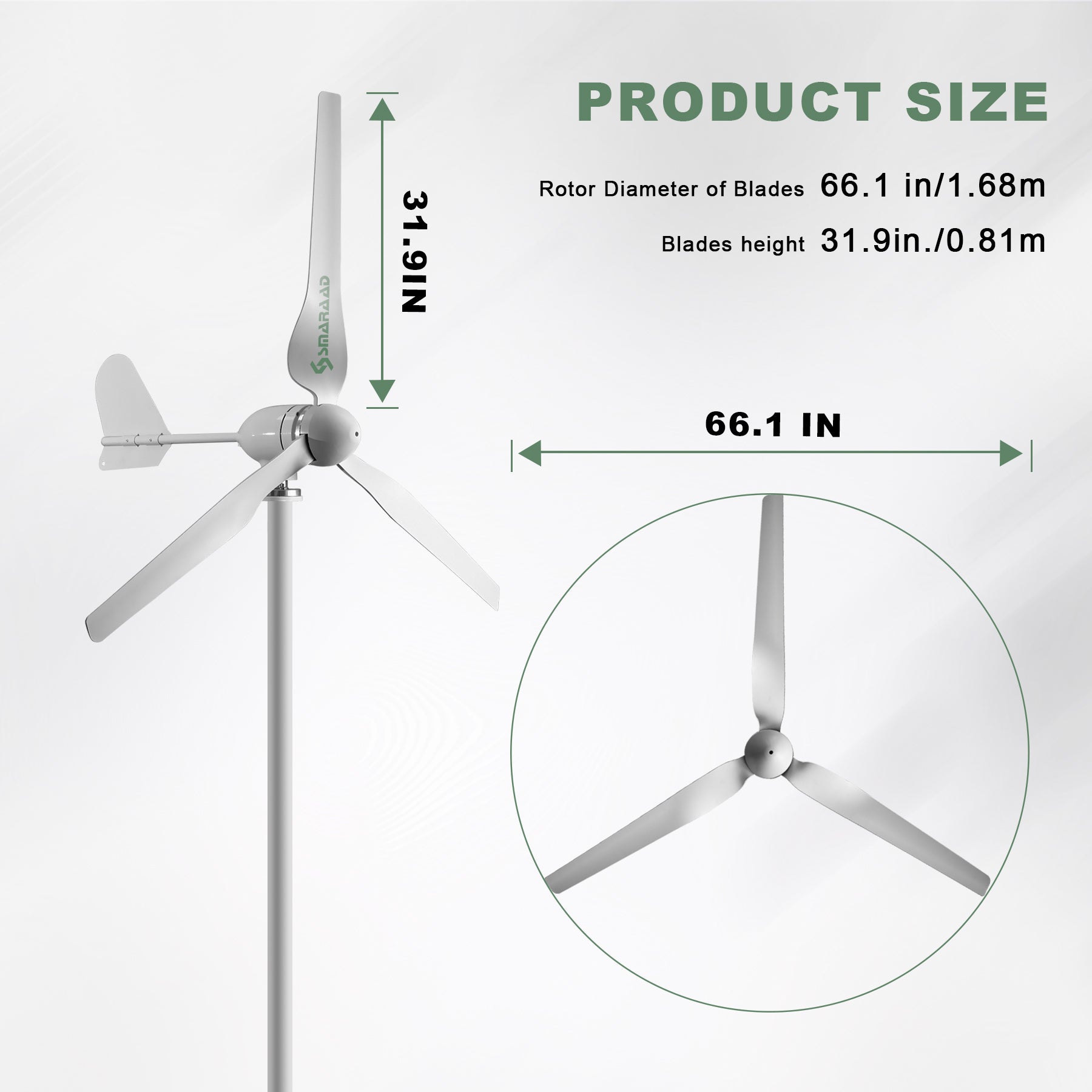 Smaraad SM3 1500W 12V 24V 48V Renewable Energy Wind Turbine Generator turbines Free Shipping Installation Instructions, After-sales Service