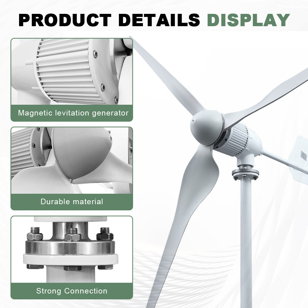 SMARAAD SM6 2000W Renewable Energy wind turbine high quality small wind turbine generator motor 24V 48V Free Shipping Installation Instructions, After-sales Service
