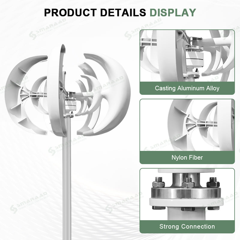 Smaraad SR 600W 1000W Vertical Axis Wind Turbine Renewable Energy System Wind Generator for Home Rooftop Free Shipping Installation Instructions, After-sales Service