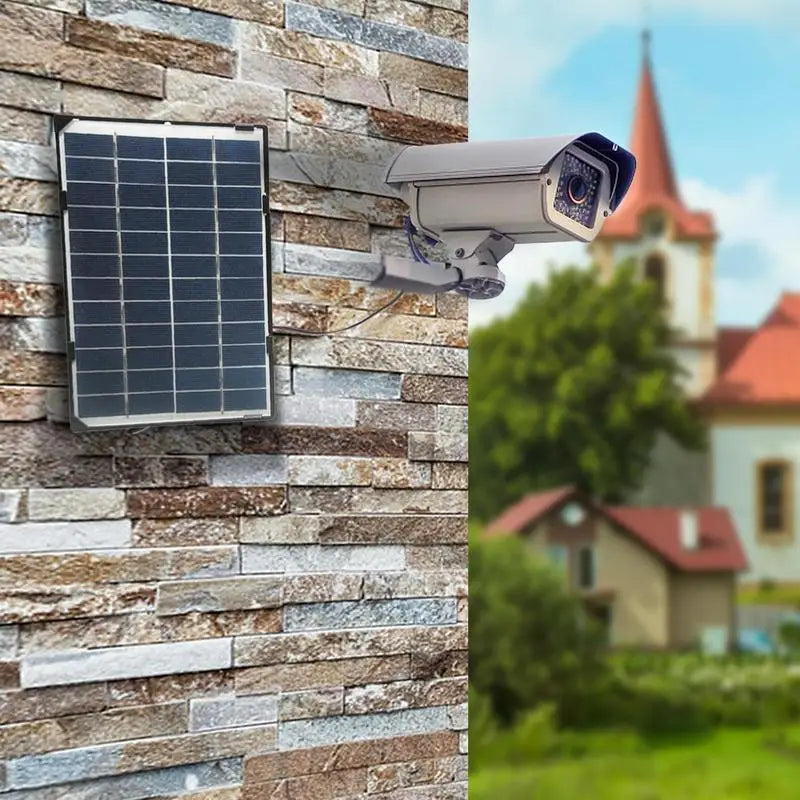 6W 12V Black Frame Solar Panel Suitable for outdoor cameras and garden lights  Wall-mounted Solar charging panel Solar battery