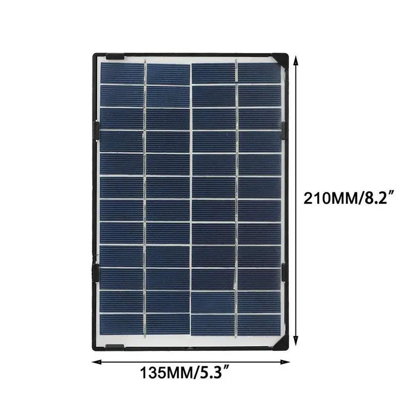 6W 12V Black Frame Solar Panel Suitable for outdoor cameras and garden lights  Wall-mounted Solar charging panel Solar battery