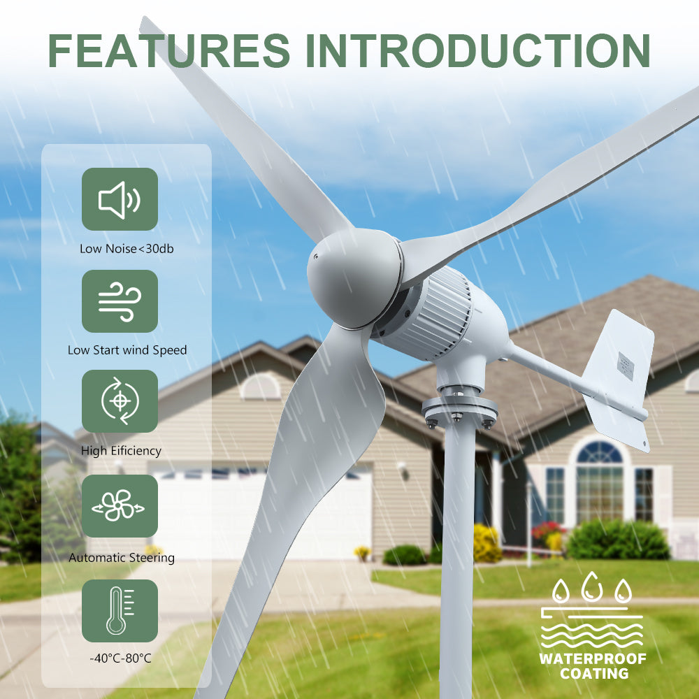 SMARAAD SM6 2000W Renewable Energy wind turbine high quality small wind turbine generator motor 24V 48V Free Shipping Installation Instructions, After-sales Service
