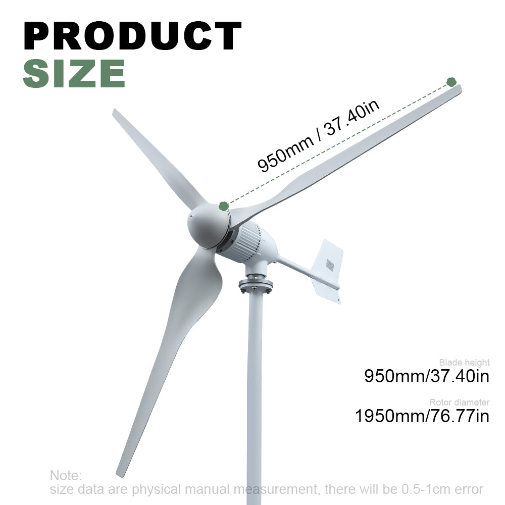 SMARAAD SM6 2000W Renewable Energy wind turbine high quality small wind turbine generator motor 24V 48V Free Shipping Installation Instructions, After-sales Service