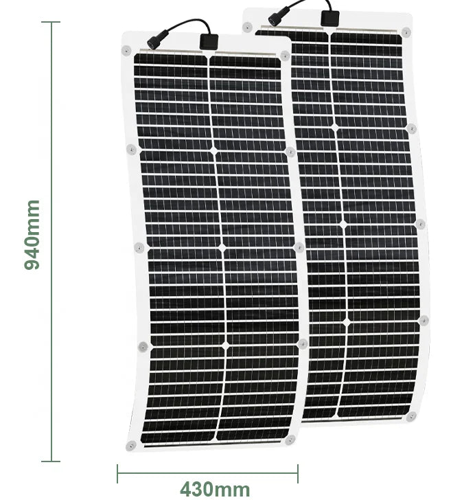 5pcs X 60W window system High efficiency Foldable mono flexible solar panel 300W for travel backpacks, RVs, boats