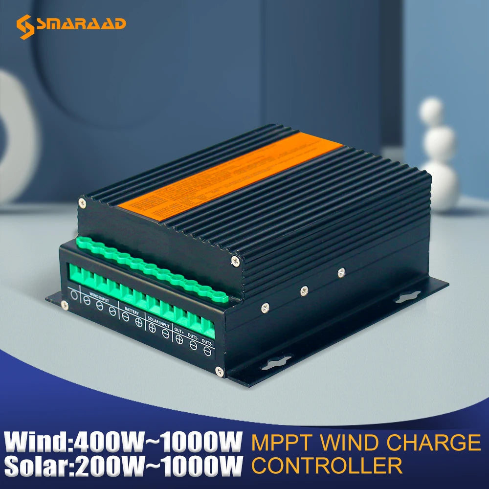 MPPT Charge Controller Wind Solar Hybrid System 400w~1000w Wind 200w~1000w Solar 12V 24V Auto 48V Regulator For Dynamo Generator