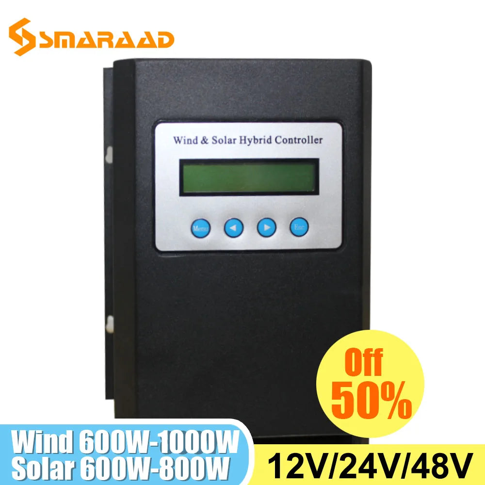 MPPT charging controller Solar controller 800W wind 1000W 12V 24V 48V automatic adjustment household wind generator