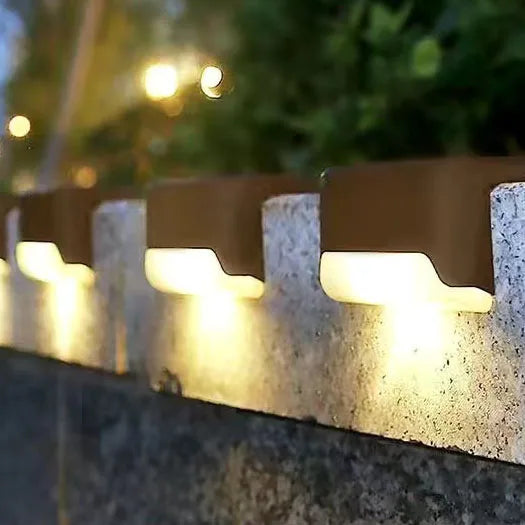 Solar Step Light Decorative Wall Lights Outdoor Corner Light Waterproof Step Light Balcony Wall Lights Garden Decorative Light