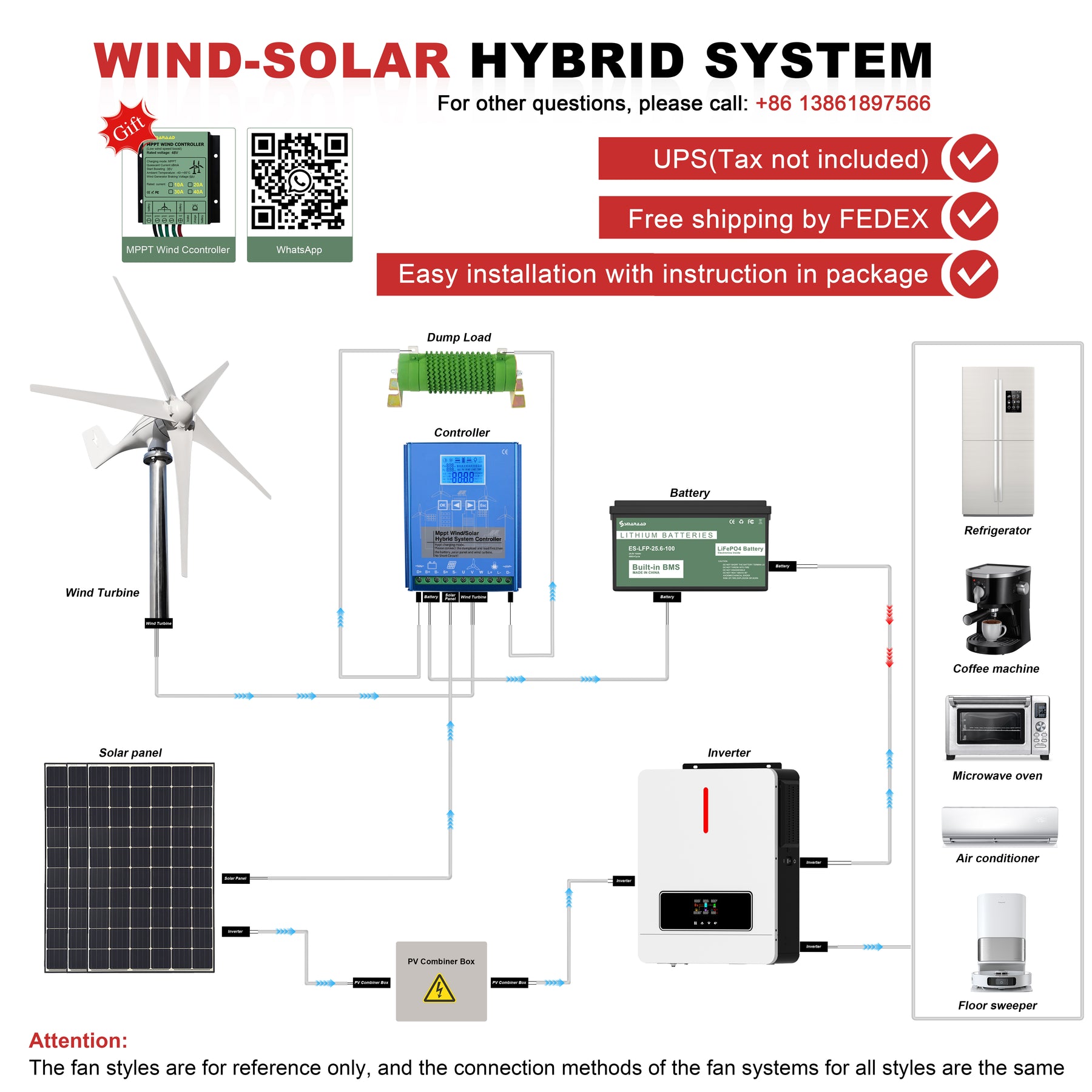 SMARAAD SM6 2000W Renewable Energy wind turbine high quality small wind turbine generator motor 24V 48V Free Shipping Installation Instructions, After-sales Service