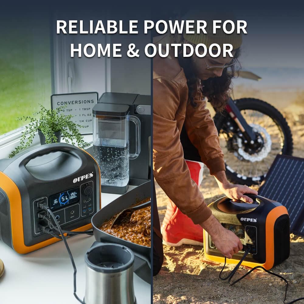 1200W Portable Power Station, Solar Generator 992Wh LiFePO4 Battery Backup Solar Powered Generators Quick Charge Pure Sine Wave 110V AC Outlet Powerbank for Home Use Camping Outdoors Travel