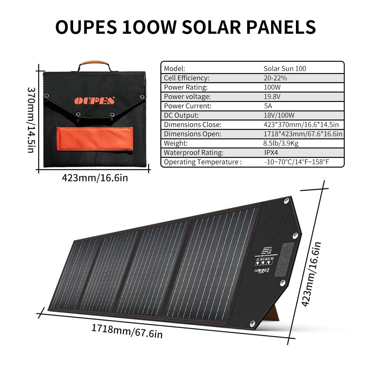Portable Solar Panel 100W