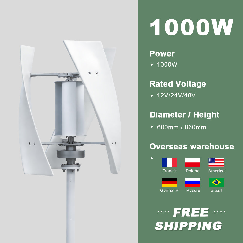 Smaraad SX 1000W 1500W 2000W Vertical Wind Turbine  Small Free Energy Wind Turbine Power Permanent Magnet Suspension Free Shipping Installation Instructions, After-sales Service