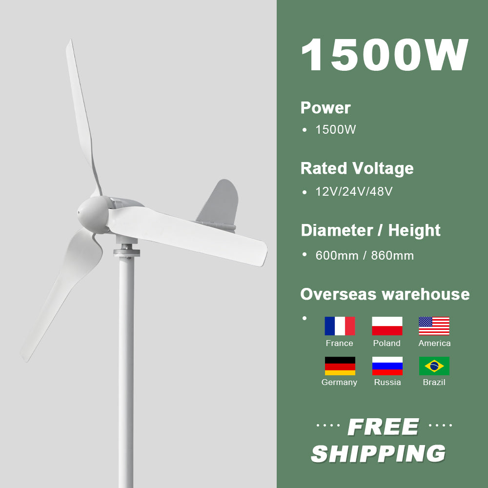 Smaraad SM3 1500W 12V 24V 48V Renewable Energy Wind Turbine Generator turbines Free Shipping Installation Instructions, After-sales Service