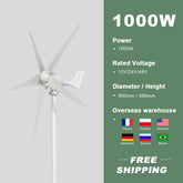 Smaraad SZ 600W 800W 1000W Wind Power Small Horizontal at home  Renewable Energy Generators turbines generator Free Shipping Installation Instructions, After-sales Service