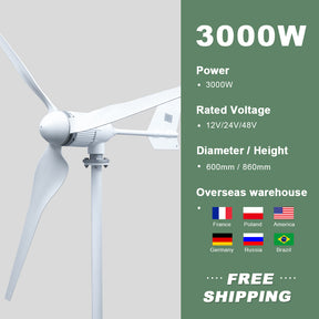 SMARAAD SM6 2000W Renewable Energy wind turbine  high quality small wind turbine generator motor 24V 48V Free Shipping Installation Instructions, After-sales Service