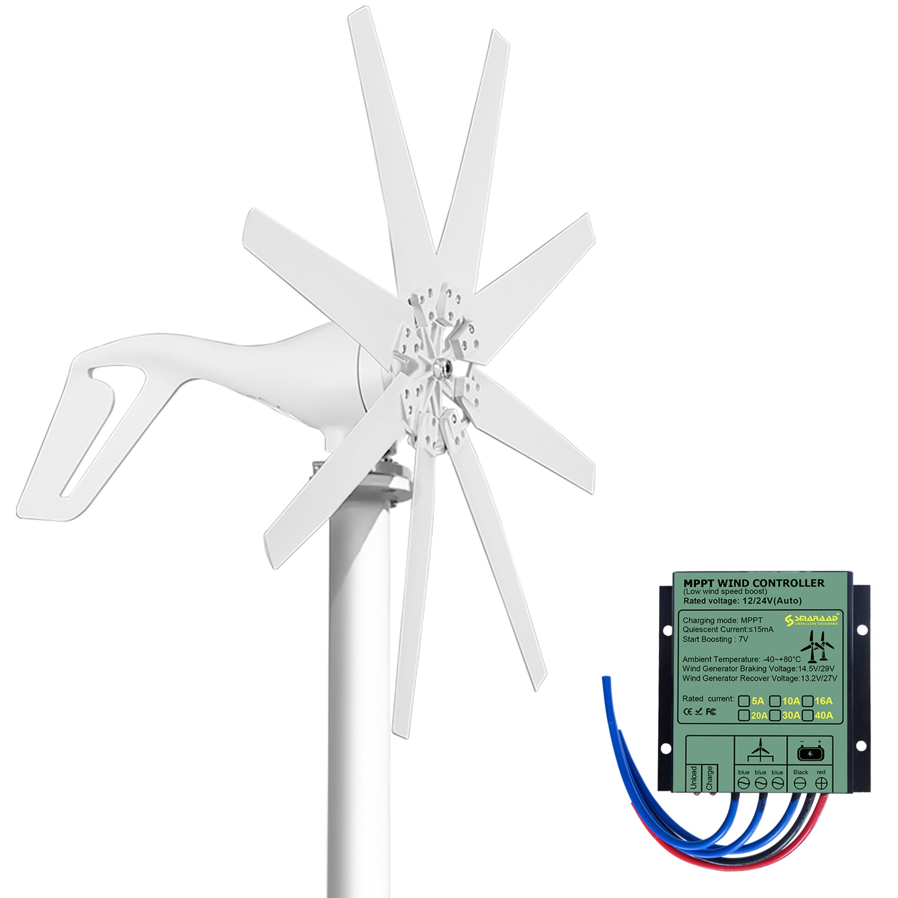Smaraad SS 1000W Wind Energy System horizontal wind turbine Free Shipping,Installation Instructions, After-sales Service