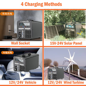 200-240V 1200W Solar Generator 330000mAh 1320Wh Portable Power Station Pure Sine Wave for Home Car Refrigerator Drone Laptops