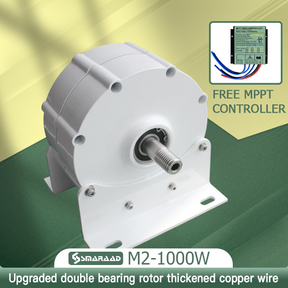 Smaraad 600W 800W 1000W 12V 24V 3 Phase Gearless Permanent Magnet Generator With Free MPPT Controller Use For Wind Turbine Water Turbine