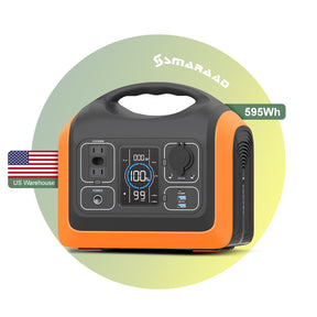 600W Portable Power Station, Solar Generator  LiFePO4 Battery Backup Solar Powered Generators Quick Charge Pure Sine Wave 110V AC Outlet Powerbank for Home Use Camping Outdoors Travel