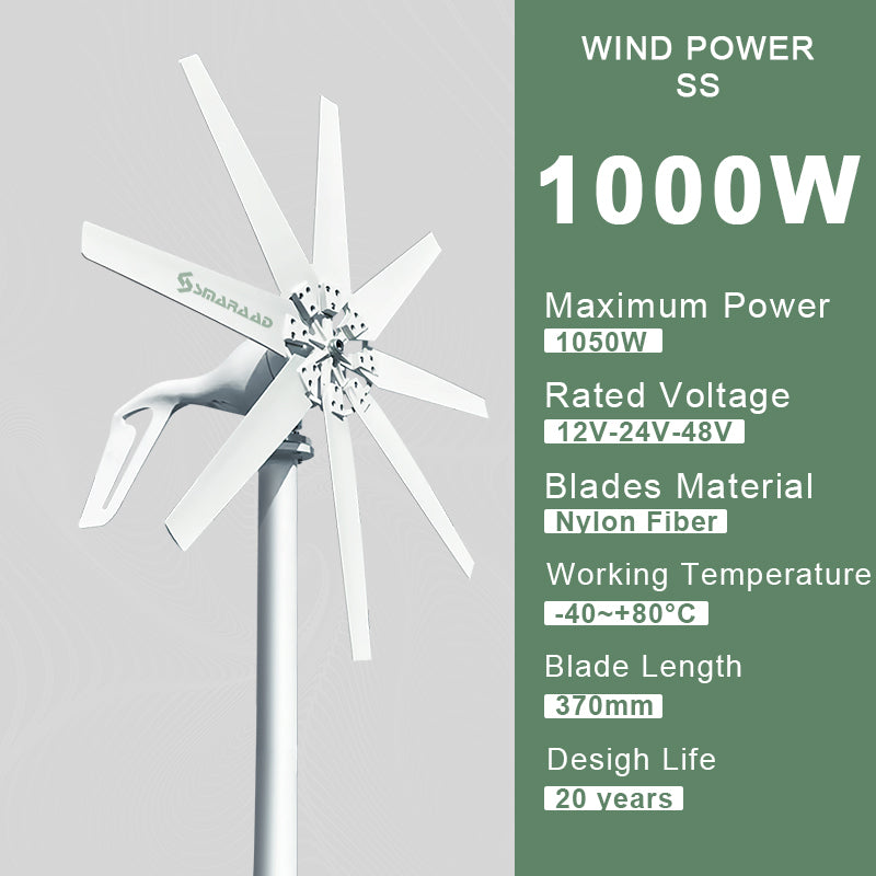 China S2 200w 300w 12v 24v 48v Horizontal Wind Turbine Generator