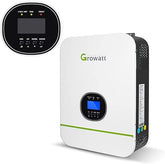 24V 3000W 120V/240V Split Phase Solar Inverter Growatt 80A MPPT Solar Charge Controller, Pure Sine Wave Inverter (24V Inverter)