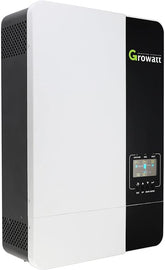 Growatt Solar Inverter Growatt 3500W 48V Hybrid Inverter, 80A MPPT Solar Controller Output AC220V Input PV max 450V Can Work with or Without Battery