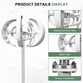 Smaraad SR  600W 1000W Vertical Axis Wind Turbine Renewable Energy System Wind Generator for Home Rooftop Free Shipping Installation Instructions, After-sales Service