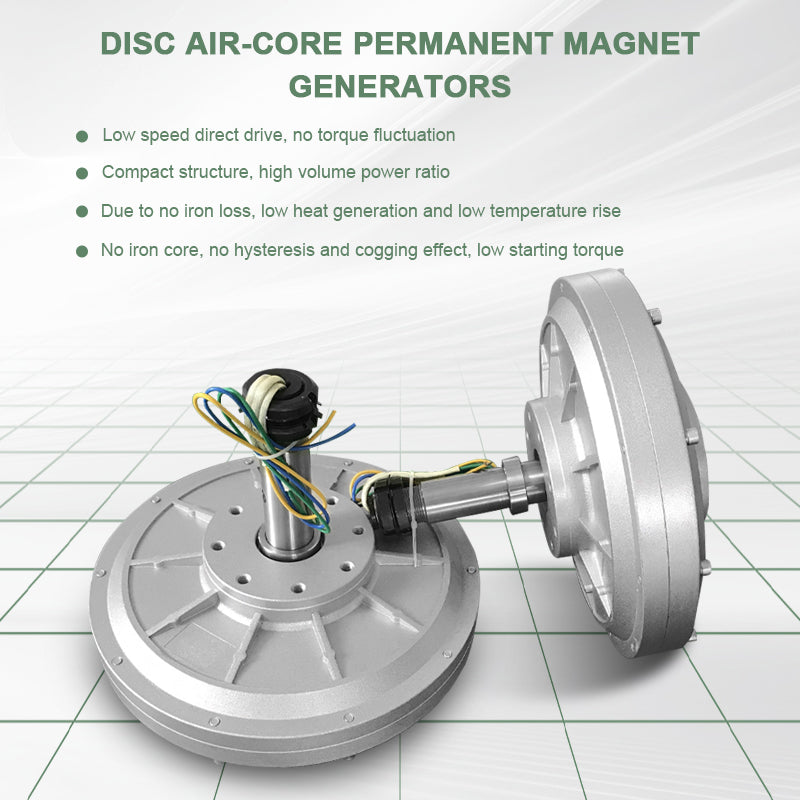 Smaraad Rare Earth Materials 500W 1000W Coreless Permanent Magnet Alternator Maglev Generator Motor For Wind Turbine