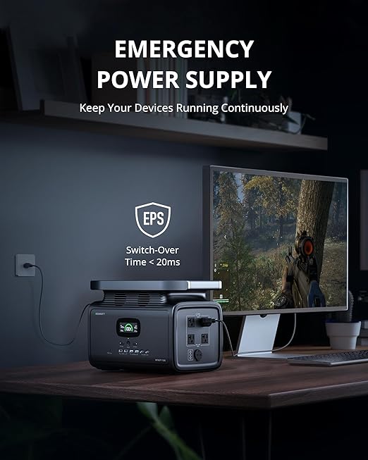 Portable Power Station Solar Generator: Infinity 1300 Power Station with 1382Wh Lifepo4 Battery 1800W AC Output, 1.8H Full Charge Generators for Camping, Home, Emergency Backup,Power Outages