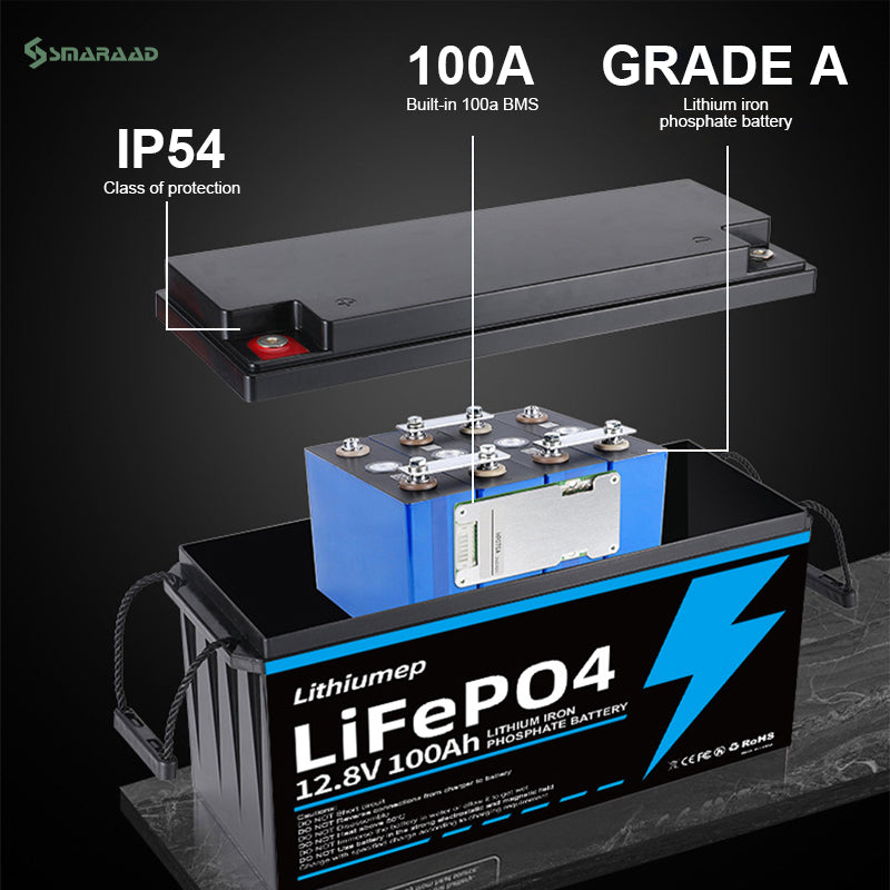 LiFePO4 Battery 12V20AH-12V300AH Lithium Iron Phosphate Battery Higher power Better safety Suitable for many applications