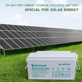 SMARAAD Deep cycle Gel battery 12v 200Ah 250Ah 150Ah solar panel storage gel battery system for home