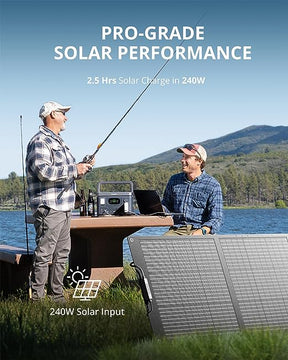 Portable Power Station Generators: VITA550 Solar Generator (Solar Panel Optional) with 538Wh LiFePO4 Battery,1 Hour Fast Charging, 600W (1200W Surge) Output for Outdoor Camping/RVs/Home Use