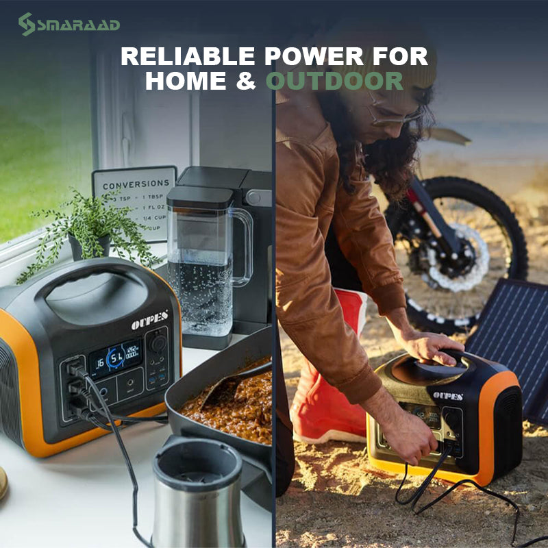 1200W Portable Power Station, Solar Generator 992Wh LiFePO4 Battery Backup Solar Powered Generators Quick Charge Pure Sine Wave 110V AC Outlet Powerbank for Home Use Camping Outdoors Travel