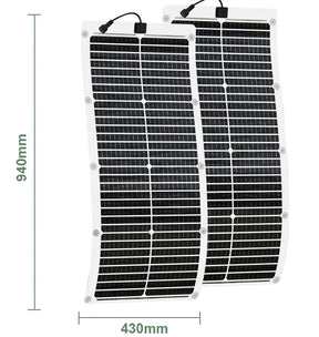 5pcs X 60W window system High efficiency Foldable mono flexible solar panel 300W for travel backpacks, RVs, boats
