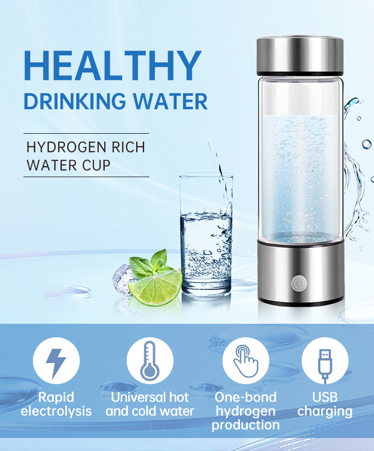 420ml Hydrogen-Rich Water Cup Electric Hydrogen Rich Water Generator Bottle Titanium Quality Filter Portable Antioxidant