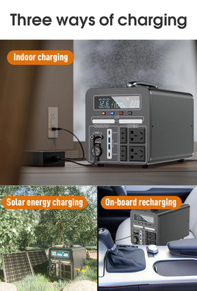 Outdoor Mobile Power Supply 220V 2000W Iarge Capacity Portable Charging Station Outdoor Camping Emergency Energy Storage Boiler