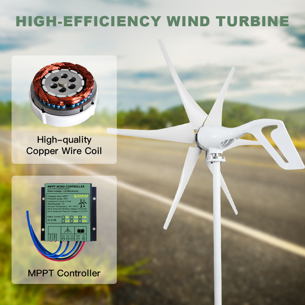 Smaraad SC 600W 800W 1000W Wind turbine Renewable Energy Generators Wind Power Small Horizontal Wind Turbine for Home Free Shipping Installation Instructions, After-sales Service