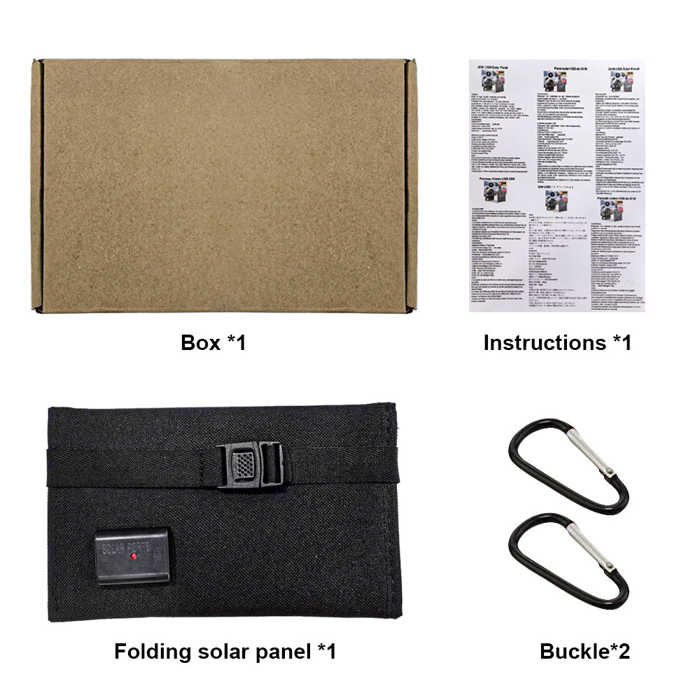 40W Small USB Foldable Solar Panel with Charger 5V USB, Portable Emergency Power Solar Panel for Hiking Camping Backpacking  Cycling