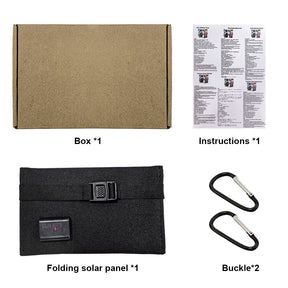 40W Small USB Foldable Solar Panel with Charger 5V USB, Portable Emergency Power Solar Panel for Hiking Camping Backpacking  Cycling