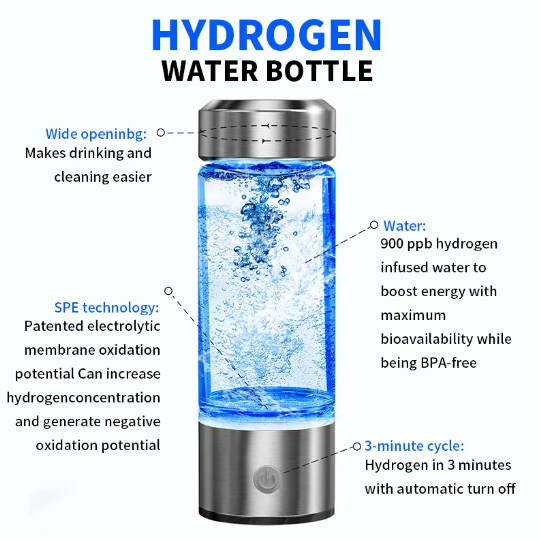 420ml Hydrogen-Rich Water Cup Electric Hydrogen Rich Water Generator Bottle Titanium Quality Filter Portable Antioxidant