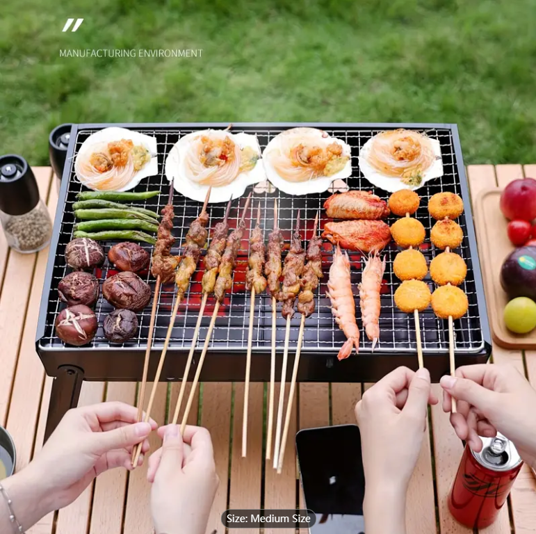 Portable, Foldable BBQ Grill: Perfect for Outdoor Camping, Picnics, and More!
