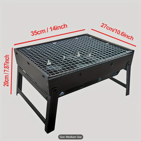 Portable, Foldable BBQ Grill: Perfect for Outdoor Camping, Picnics, and More!
