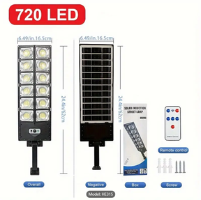 1pc 7700LM Solar Led Light, Outdoor Most Powerful Outdor Solar Lamp, 720 LED 3Mode Remote Control Waterproof Light, Garden Street Lamp