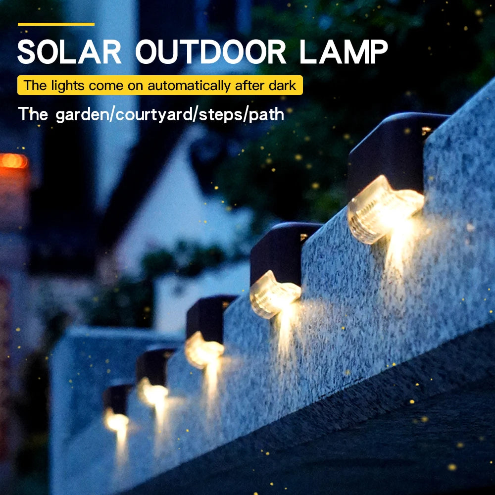 Solar Step Light Decorative Wall Lights Outdoor Corner Light Waterproof Step Light Balcony Wall Lights Garden Decorative Light