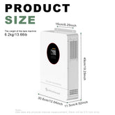 SMARAAD 3.6KW Solar Inverter and Controller Integrated Unit Wall-mounted Solar 24V DC to 220V AC Inverter built-in MPPT Pure Sine Wave Inverter Solar Charge Controller Suitable for Solar Power Systems