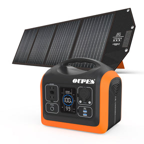 600W Portable Power Station, Solar Generator  LiFePO4 Battery Backup Solar Powered Generators Quick Charge Pure Sine Wave 110V AC Outlet Powerbank for Home Use Camping Outdoors Travel